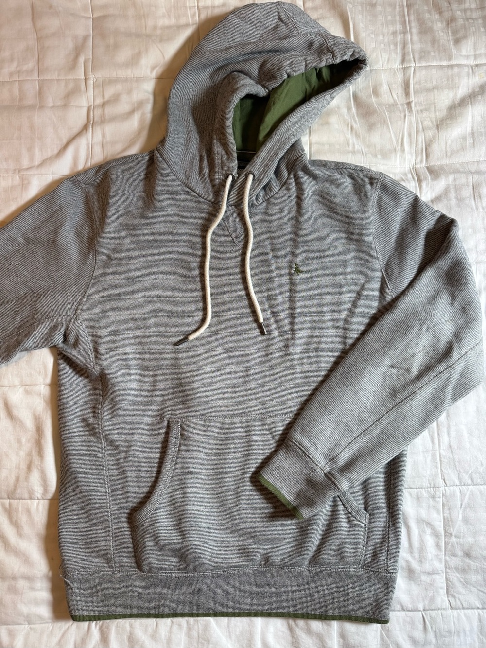Jack Wills Gray Pullover Hoodie with Green Lining